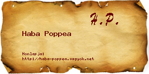 Haba Poppea névjegykártya